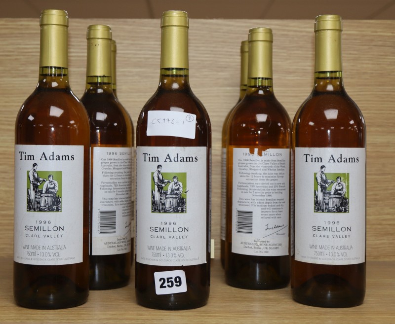 Seven bottles of Tim Adams Semillon - Clare Valley, 1996